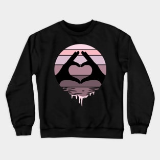 Sunset Heart Hands Crewneck Sweatshirt